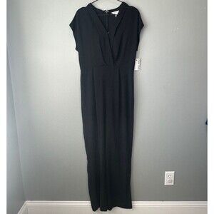 Nwt Nine West Black Short Sleeve Jumpsuit Womens Medium